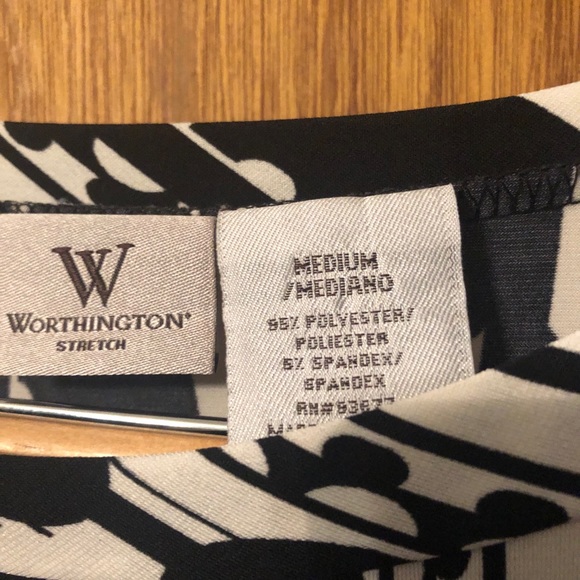 Long Sleeve Patterned Blouse Career Top - Picture 3 of 4